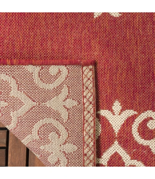 Safavieh Beach House BHS183 Red / Creme 2'-2" X 12' Runner Area Rug
