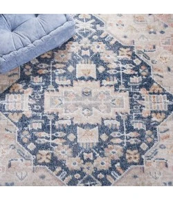 Safavieh Blair Washable BLR200 Beige / Navy 2'-2" X 8' Runner Area Rug