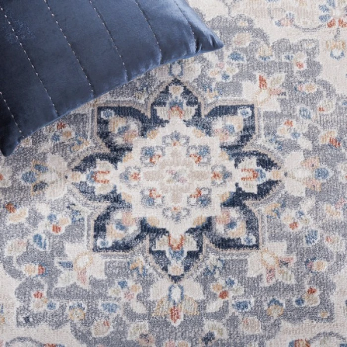 Safavieh Blair Washable BLR204 Beige / Grey Navy 8' X 10' Rectangle Area Rug