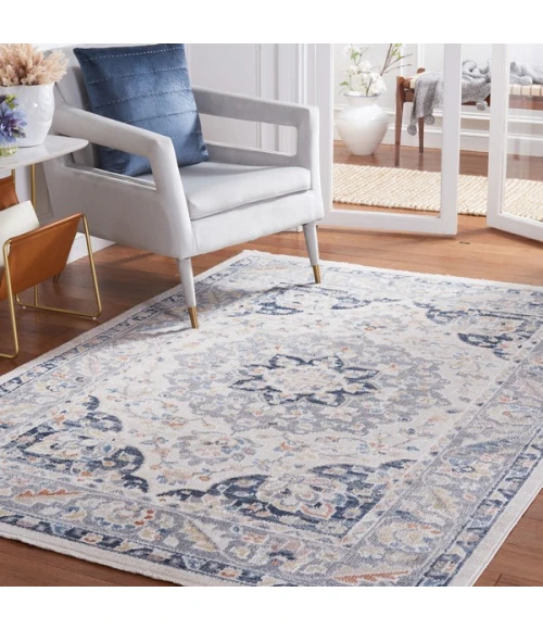 Safavieh Blair Washable BLR204 Beige / Grey Navy 8' X 10' Rectangle Area Rug