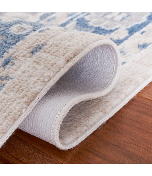 Safavieh Blair Washable BLR208 Beige / Grey Blue 5'-3" X 7'-6" Rectangle Area Rug
