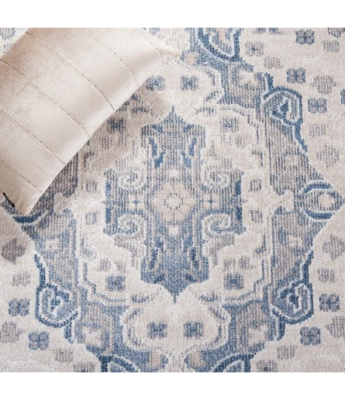 Safavieh Blair Washable BLR208 Beige / Grey Blue 5'-3" X 7'-6" Rectangle Area Rug