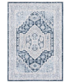Safavieh Blair Washable BLR210 Beige / Navy 5'-3" X 7'-6" Rectangle Area Rug