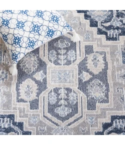 Safavieh Blair Washable BLR210 Beige / Navy 6'-7" X 6'-7" Square Area Rug