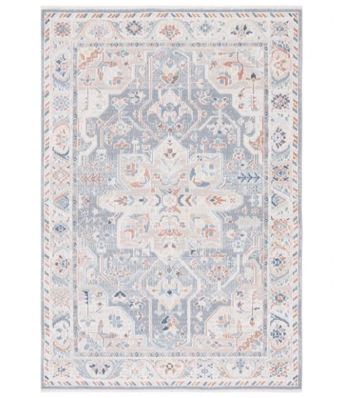Safavieh Blair Washable BLR212 Beige / Blue 4' X 6' Rectangle Area Rug