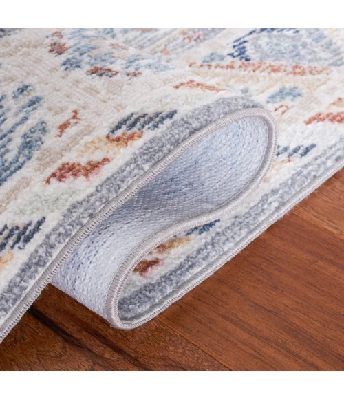 Safavieh Blair Washable BLR212 Beige / Blue 6'-7" X 6'-7" Square Area Rug