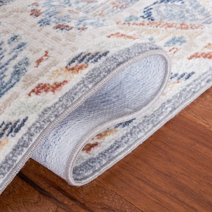 Safavieh Blair Washable BLR212 Beige / Blue 2'-2" X 8' Runner Area Rug