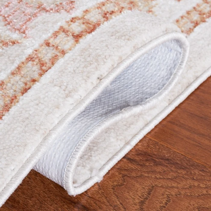 Safavieh Blair Washable BLR214 Beige / Rust 5'-3" X 7'-6" Rectangle Area Rug