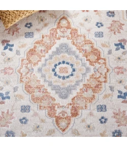 Safavieh Blair Washable BLR214 Beige / Rust 6'-7" X 6'-7" Square Area Rug