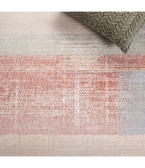 Safavieh Blair Washable BLR216 Beige / Blue Rust 6'-7" X 6'-7" Square Area Rug