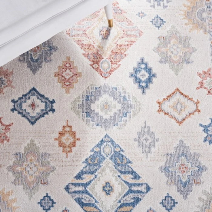 Safavieh Blair Washable BLR218 Beige / Blue 9' X 12' Rectangle Area Rug