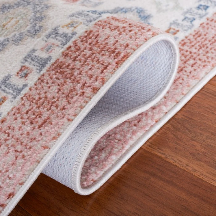 Safavieh Blair Washable BLR218 Rose / Blue 6'-7" X 6'-7" Square Area Rug