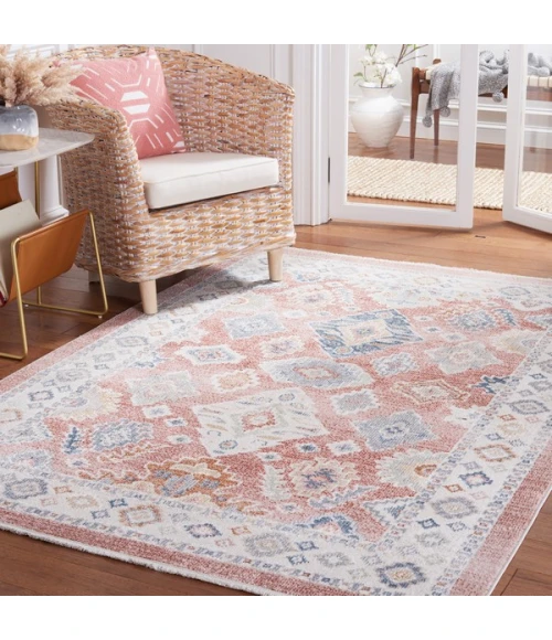 Safavieh Blair Washable BLR218 Rose / Blue 8' X 10' Rectangle Area Rug