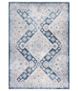 Safavieh Blair Washable BLR220 Grey / Navy 4' X 6' Rectangle Area Rug
