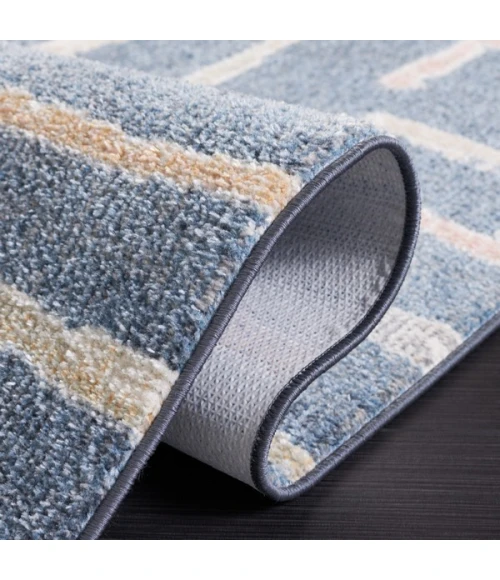Safavieh Blair Washable BLR222 Blue / Multi 6'-7" X 6'-7" Square Area Rug