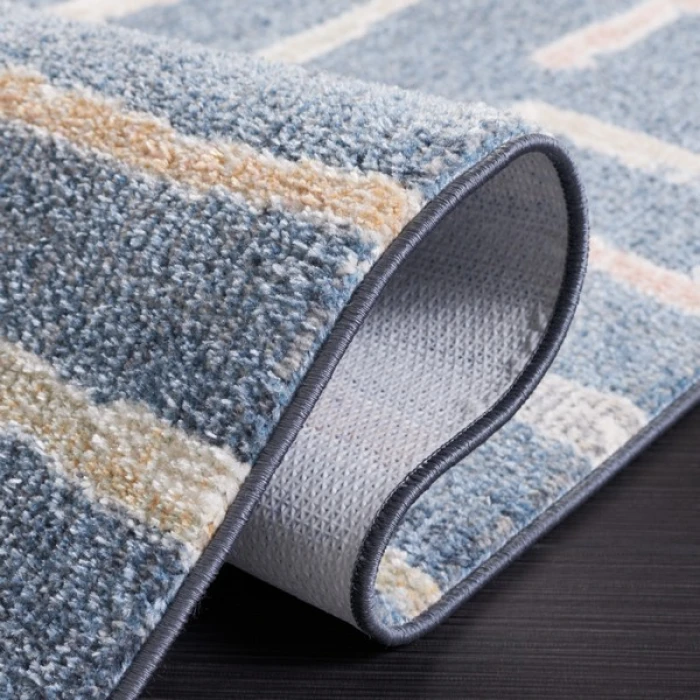 Safavieh Blair Washable BLR222 Blue / Multi 6'-7" X 6'-7" Round Area Rug