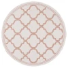 Safavieh Bermuda BMU810 Ivory / Rust 6'-7" X 6'-7" Round Area Rug