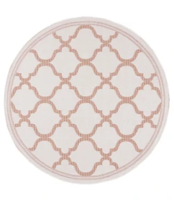 Safavieh Bermuda BMU810 Ivory / Rust 6'-7" X 6'-7" Round Area Rug