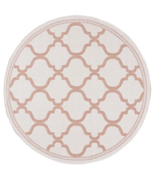 Safavieh Bermuda BMU810 Ivory / Rust 6'-7" X 6'-7" Round Area Rug