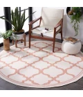 Safavieh Bermuda BMU810 Ivory / Rust 6'-7" X 6'-7" Round Area Rug