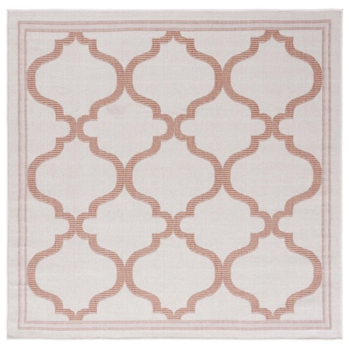 Safavieh Bermuda BMU810 Ivory / Rust 6'-7" X 6'-7" Square Area Rug