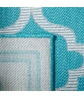 Safavieh Bermuda BMU810 Aqua / Grey 2' X 8' Runner Area Rug