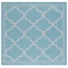 Safavieh Bermuda BMU810 Aqua / Grey 6'-7" X 6'-7" Square Area Rug