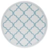 Safavieh Bermuda BMU810 Beige / Aqua 6'-7" X 6'-7" Round Area Rug