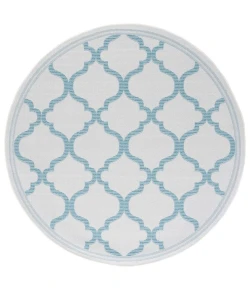 Safavieh Bermuda BMU810 Beige / Aqua 6'-7" X 6'-7" Round Area Rug