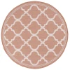 Safavieh Bermuda BMU810 Rust / Ivory 6'-7" X 6'-7" Round Area Rug