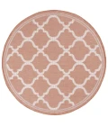 Safavieh Bermuda BMU810 Rust / Ivory 6'-7" X 6'-7" Round Area Rug
