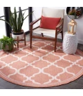Safavieh Bermuda BMU810 Rust / Ivory 6'-7" X 6'-7" Round Area Rug