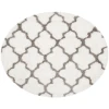 Safavieh Barcelona Shag BSG319 Ivory / Silver 5' X 5' Round Area Rug