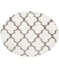 Safavieh Barcelona Shag BSG319 Ivory / Silver 5' X 5' Round Area Rug