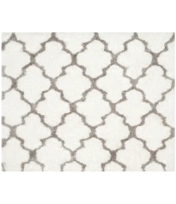 Safavieh Barcelona Shag BSG319 Ivory / Silver 5' X 5' Square Area Rug