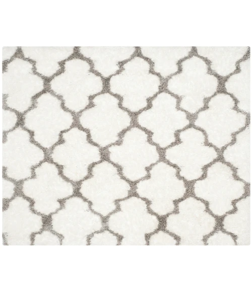 Safavieh Barcelona Shag BSG319 Ivory / Silver 5' X 5' Square Area Rug