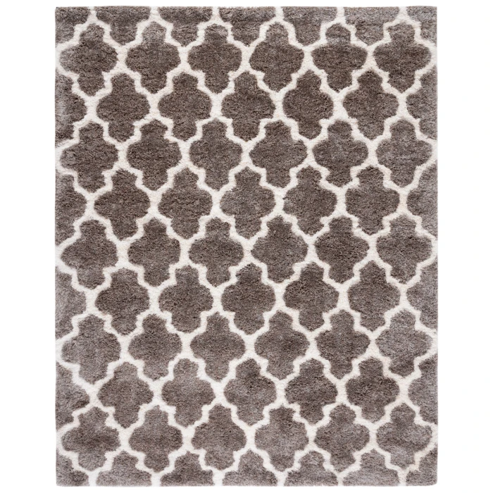 Safavieh Barcelona Shag BSG319 Ivory / Silver 9' X 12' Rectangle Area Rug