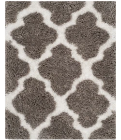 Safavieh Barcelona Shag BSG319 Silver / Ivory 2'-3" X 4' Accent Area Rug