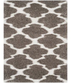 Safavieh Barcelona Shag BSG319 Silver / Ivory 2'-3" X 7' Runner Area Rug