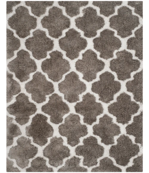 Safavieh Barcelona Shag BSG319 Silver / Ivory 5' X 8' Rectangle Area Rug