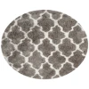 Safavieh Barcelona Shag BSG319 Silver / Ivory 5' X 5' Round Area Rug