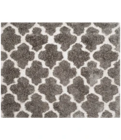Safavieh Barcelona Shag BSG319 Silver / Ivory 5' X 5' Square Area Rug