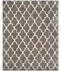 Safavieh Barcelona Shag BSG319 Silver / Ivory 9' X 12' Rectangle Area Rug