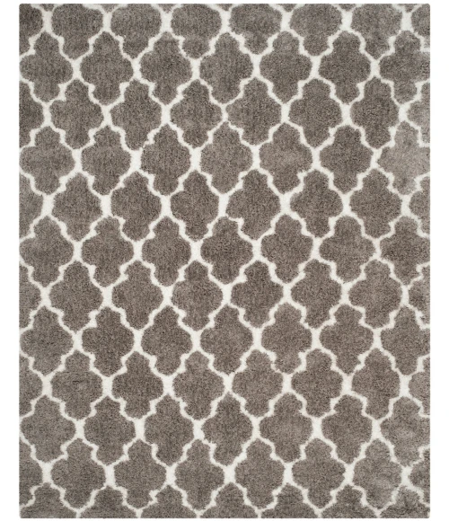 Safavieh Barcelona Shag BSG319 Silver / Ivory 9' X 12' Rectangle Area Rug