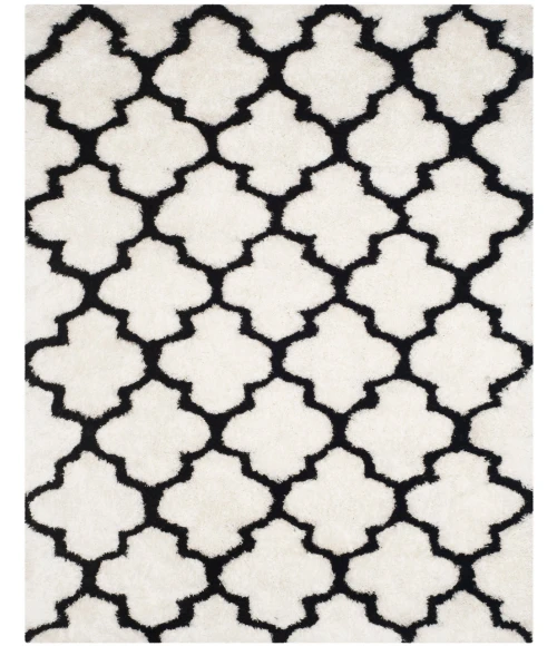 Safavieh Barcelona Shag BSG319 Ivory / Black 3' X 5' Rectangle Area Rug