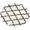 Safavieh Barcelona Shag BSG319 Ivory / Black 5' X 5' Round Area Rug