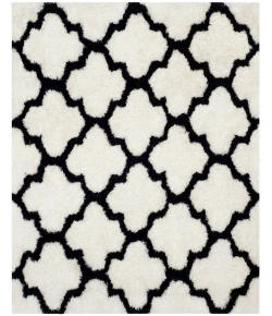 Safavieh Barcelona Shag BSG319 Ivory / Black 5' X 5' Square Area Rug
