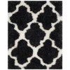 Safavieh Barcelona Shag BSG319 Graphite / Ivory 3' X 5' Rectangle Area Rug