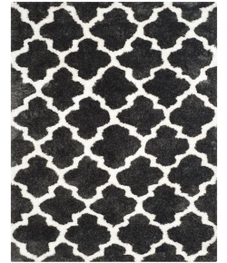Safavieh Barcelona Shag BSG319 Graphite / Ivory 5' X 8' Rectangle Area Rug