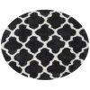 Safavieh Barcelona Shag BSG319 Graphite / Ivory 5' X 5' Round Area Rug